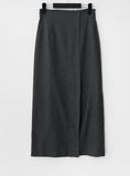 wool 30%) Hutton slit long skirt