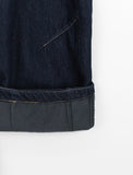 Yoiku cut banding brushed wide denim pants