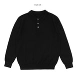 Pale Button Collar Knit