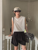 Elbow Belt Cotton Half Slacks