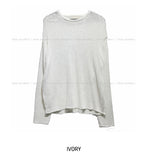 Drawn linen blend knitwear