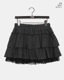 Sharid Check Frill Mini Skirt