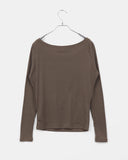Dua Number Star Printed Unbalanced Off-Shoulder Long-Sleeve T-Shirt