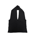 Blin Mesh Cowl Halter Top