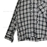 Leaf Overfit Hooded Checkered Shirt