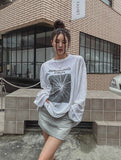 Growing printed velvet long sleeves