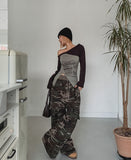 Teed Color Matching Military Cargo Training Pants