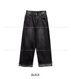 Et Wide Roll-up Denim Pants