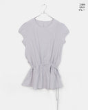 Pne Shirring Banding Puff Short Sleeve Mini One Piece