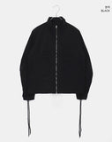 Puhi Ribbon Shirring Windbreaker Zip-up