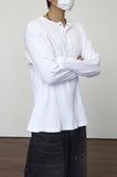 Simple Line Henley Neck Long Sleeve