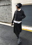(WOOL) D-RING UNBALANCE SKIRT