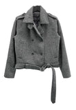 Naples double-breasted short coat