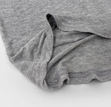 U-neck button-down see-through slim fit t-shirt
