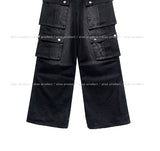 Fly Parachute Pocket Denim Pants