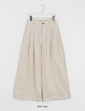 Sakki pin tuck wide cotton pants