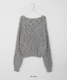 Rotem Hairy Mix Color Knit Cardigan