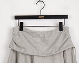 Gabet folding pile unbalance flare banding midi skirt