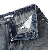 Undersnap wide denim pants