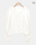 Hian Crop Round Knit Cardigan