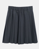 Belle pleated back banding midi skirt