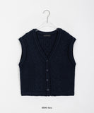 Prep cable crop knit vest