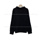 Poster cable collar knit