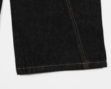 Parkle Diagonal Cargo Pocket Wide Denim Pants