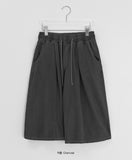 [Unisex] Kehiro Pigment Banding Bermuda Pants