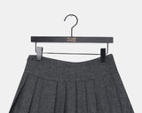 Tny pleats wool short skirt