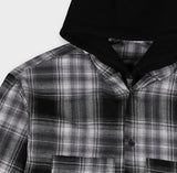 Anderson Check Layered Hood Zip Up
