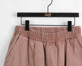 Tail Pigment Washing Cotton Banding Cargo Long Wide Pants