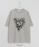 [unisex] Hapipo Heart Over Short Sleeve Tee