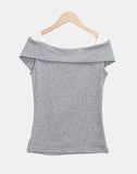 Cornell Off-shoulder Short Sleeve T-shirt