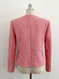 Bowl Check V-Neck Pearl Tweed Jacket