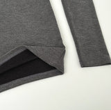 Basic neck polar inner basic fit long sleeve t-shirt