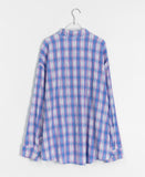 [unisex] Shudel Summer Seersucker Check Over Shirt