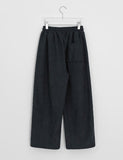 [Unisex] Combs Brushed Corduroy Banding Wide Pants