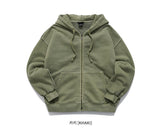 Dust pigment hood zip-up