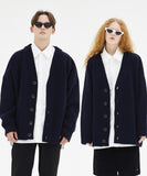 Heavy Overfit Rams Wool Cardigan