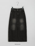 Courony Washing Denim Long Skirt