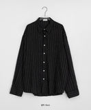 [unisex] Comb Linen Stripe Over Shirt