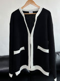 Jay color matching zipper cardigan