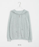 Tsunoka See-Through Summer Knit Hood Zip-Up