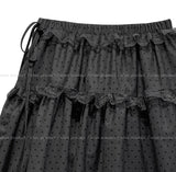 Pereu Dot Frill Midi Skirt