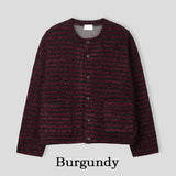 Izuna stripe crop cardigan