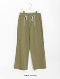 Carshaton Size Strap Cotton Wide Pants