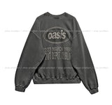 Oasis Crack Lettering Pigment Sweatshirt