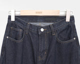 Racket Raw Back Adjust Wide Denim Pants