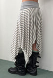 SWAY STRIPE UNBAL SKIRT